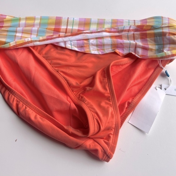 BLEU BY ROD BEATTIE Hip To Be Square Sarong Hipster Bikini Bottoms  New 12 coral - Picture 6 of 7